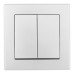 Выключатель двухклавишный Arte Milano SET06-1-30-2 silver