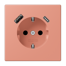 Розетка 2K+З USB Typ AC Jung LC1520-15CA233