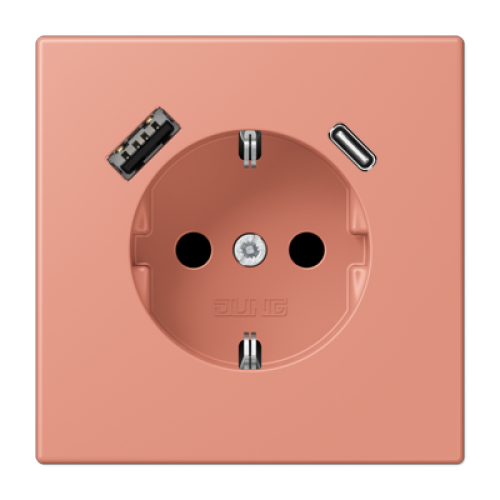 Розетка 2K+З USB Typ AC Jung LC1520-15CA233