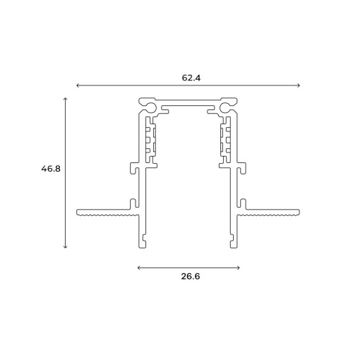 Шинопровод магнитный встраиваемый Hesby Lighting ElDeko HSBL_0184