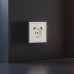 Накладка для розетки с заземлением и защитными шторками, с USB A+A Voltum S70 (хлопок) VLS000913