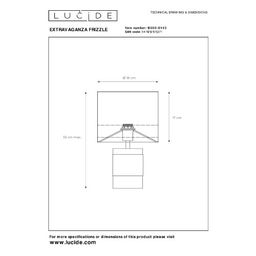Настольная лампа Lucide Extravaganza Frizzle 10500/81/43