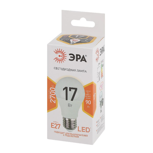 Лампа светодиодная Эра E27 17W 2700K LED A60-17W-827-E27 Б0031699