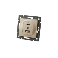 Механизм USB розетки Arlight SCT-MUAC-PL-GD-V (5V, 3A, QC4) 049841