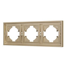 Рамка пластиковая на 3 поста Arlight FRM-TENDO-SFPL-3-GD 054651 Рамка пластиковая на 3 поста Arlight FRM-TENDO-SFPL-3-GD 054651