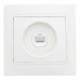 Розетка компьютерная RJ45 скрытой установки IP20,слоновая кость 
