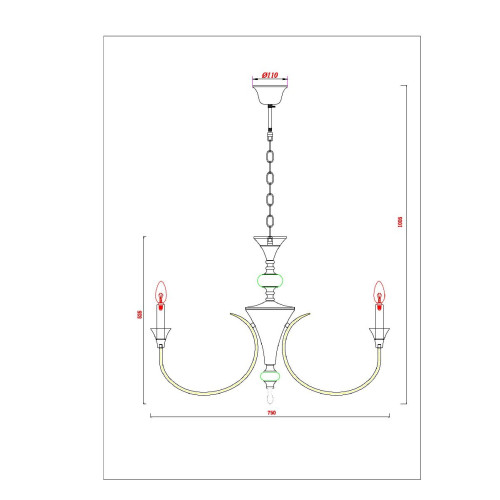 Подвесная люстра Arte Lamp Collinetta A4094LM-8PB