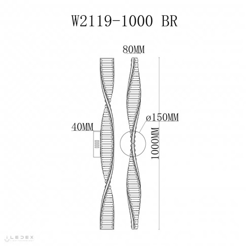 Настенный светильник iLedex Woodstock W2119-1000 BR
