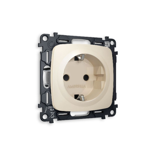 Комплект механизма розетки с/з со шторками Ambrella Volt Omega MO327010