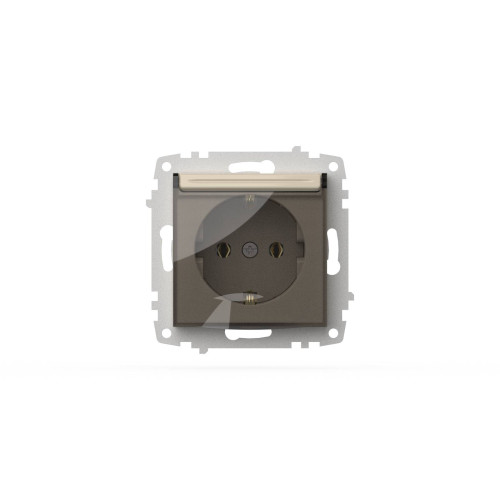 Розетка с крышкой и заземлением ELBI Zena Vega 609-010300-218