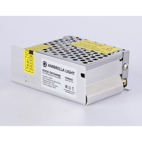 Блок питания Ambrella Light LED Driver 24V 60Вт AC90-260 2.5A IP20 GS9603