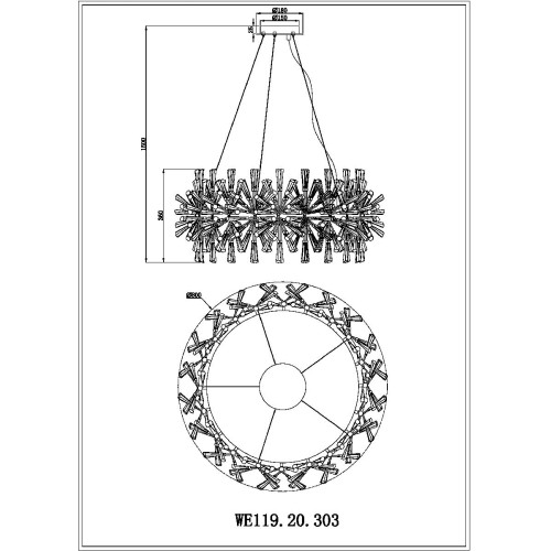 Подвесная люстра Wertmark Floriane WE119.20.303