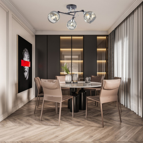 Потолочная люстра Arte Milano Amalfi 323685/3B BK+CR