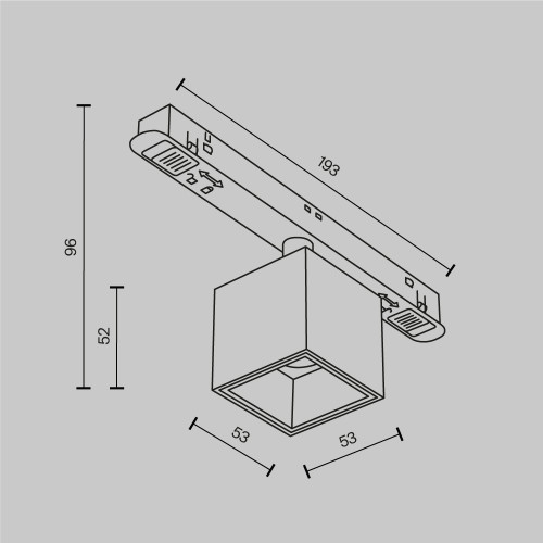 Трековый магнитный светильник Maytoni Alfa S TR133-4-7W-DS-B