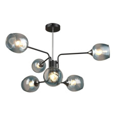 Люстра на штанге IMEX MD.3564-6-S BK+CH