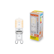 Светодиодная лампа WOLTA 5Вт 3000K G9 матовая WSTD-JCD-5W3KG9-P