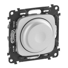 Светорегулятор Legrand Valena Allure поворотный без нейтрали алюминий 752960