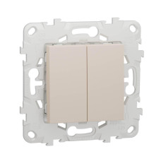 Выключатель двухклавишный Schneider Electric Unica New NU521144