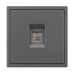 Механизм телефонной розетки Arlight SCT-NOBE-MTL1-SFPL-GR (RJ-11, 4C) (Серый базальт) 054303