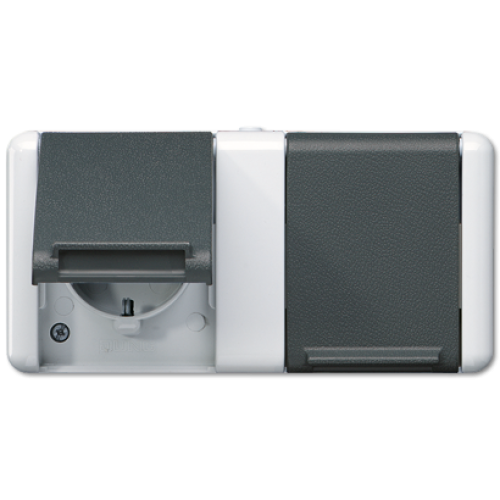 Розетка Schuko двухместная Jung 8220-1W
