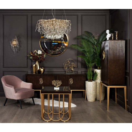 Статуэтка Листья с двумя золотыми птичками Garda Decor 55RD3153