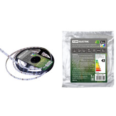 Светодиодная лента TDM Electric 12В 5050/2835 8Вт/м RGB/6000K 5м IP20 SQ0331-0372