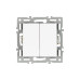 Механизм выключателя двухклавишный непроходной Arlight SWT-MK02-PL-WH (250V, 16A) 043724