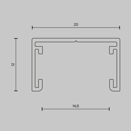 Шинопровод накладной Maytoni Busbar trunkings Basity TRX172-111B