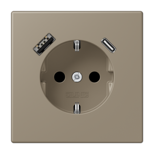 Розетка 2K+З USB Typ AC Jung LC1520-15CA242