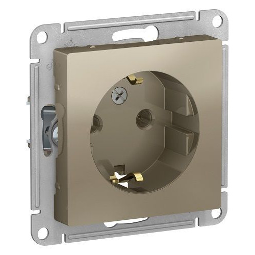 Розетка с заземлением Schneider Electric Atlas design ATN000543