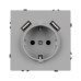 Механизм розетки Arlight с USB зарядкой SCT-NOBE-MUAA-SFPL-IS (230V, 16A)  059443