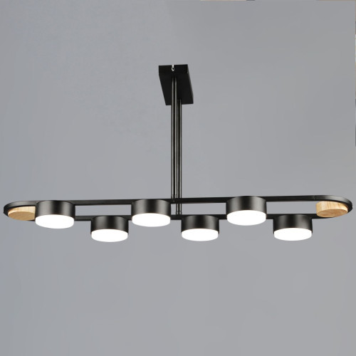 Подвесная люстра Reluce 02760-0.3-06 BK+WOOD GX53 Подвесная люстра Reluce 02760-0.3-06 BK+WOOD GX53