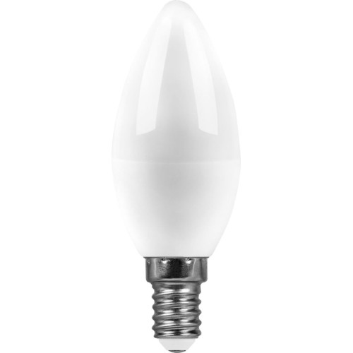 Лампа светодиодная Feron E14 9W 6400K свеча матовая SBC3709 55170