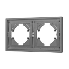 Рамка пластиковая на 2 поста Arlight FRM-TENDO-PL-2-GR 053841 Рамка пластиковая на 2 поста Arlight FRM-TENDO-PL-2-GR 053841