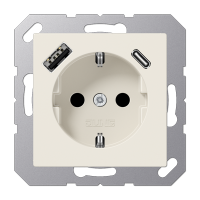 Розетка 2K+З USB Typ AC Jung A1520-15CA