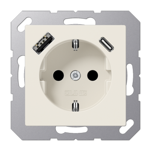 Розетка 2K+З USB Typ AC Jung A1520-15CA