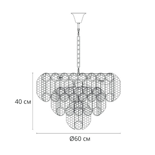 Подвесная люстра Arte Lamp Evelyn A4073LM-12PB