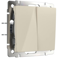 Выключатель двухклавишный проходной Werkel слоновая кость W1122003 4690389155628