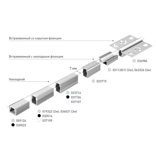 Профиль Arlight SL-BEVEL-3000 ANOD (Алюминий) 062326