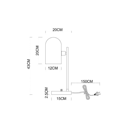 Настольная лампа Arte Lamp Cassel A5454LT-1PB