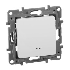 Переключатель одноклавишный Legrand Etika с подсветкой 10A 250V белый 672215