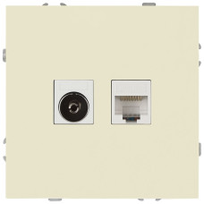 Розетка Эра Galaxy 15-3110-02 комбинированная RJ45+TV IP20 слоновая кость Б0070778
