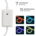 Комплект светодиодного неона Apeyron 220В, 6Вт/м, RGB, smd5050, 80д/м 10м IP65, с аксессуарами (контроллер, заглушка, крепеж - 10шт) 10-108
