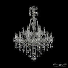 Подвесная люстра Bohemia Ivele Crystal 1415/12+6/300/XL-114/2d Ni