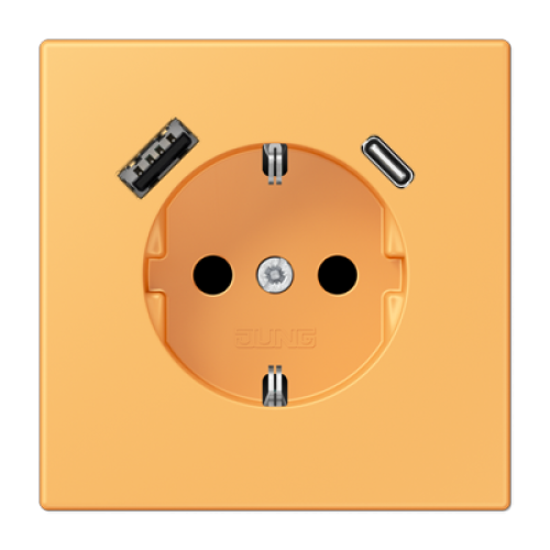 Розетка 2K+З USB Typ AC Jung LC1520-15CA254