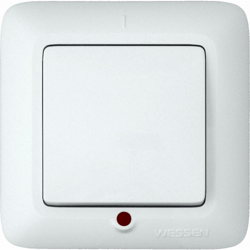 Выключатель 1-клавишный с подсветкой Schneider Electric Прима S16-053-BI
