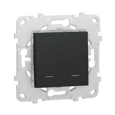 Выключатель двухклавишный Schneider Electric Unica New NU521154N