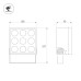 Прожектор Arlight ALT-BLOCK-S185x185-36W Warm3000 (GR, 60 deg, 230V) 054754