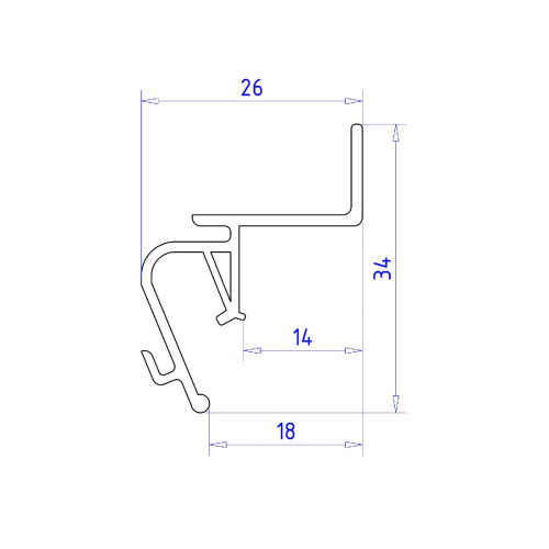 Алюминиевый профиль Ambrella Light Alum Profile GP4100BK