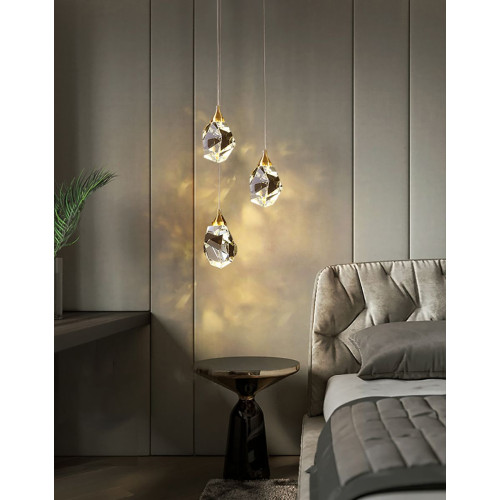 Подвесной светильник Delight Collection Crystal rock OM820083-3G (MD-020B-3 gold)
